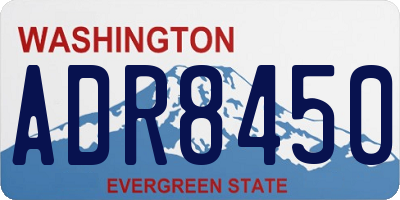 WA license plate ADR8450