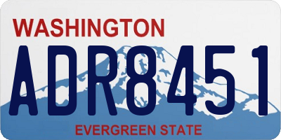 WA license plate ADR8451