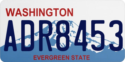 WA license plate ADR8453