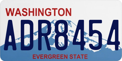 WA license plate ADR8454