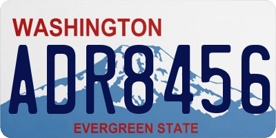 WA license plate ADR8456