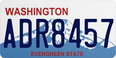WA license plate ADR8457