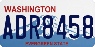 WA license plate ADR8458