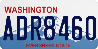 WA license plate ADR8460