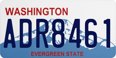 WA license plate ADR8461
