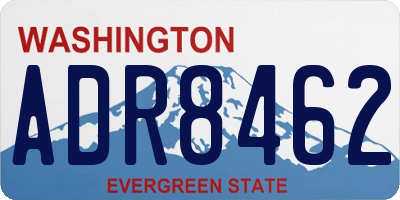 WA license plate ADR8462