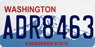 WA license plate ADR8463