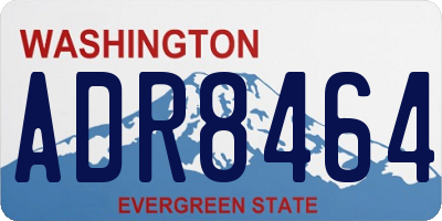 WA license plate ADR8464