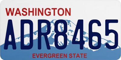 WA license plate ADR8465