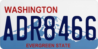 WA license plate ADR8466