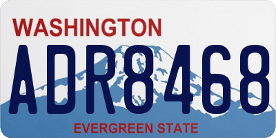 WA license plate ADR8468