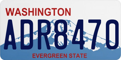 WA license plate ADR8470
