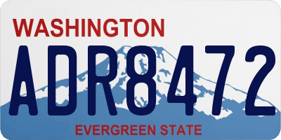 WA license plate ADR8472