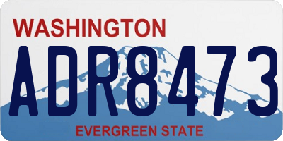 WA license plate ADR8473