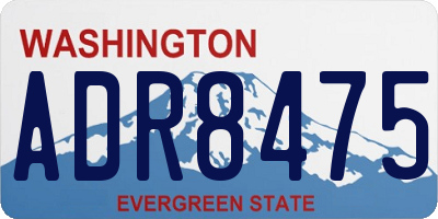 WA license plate ADR8475