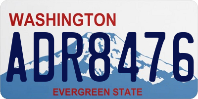 WA license plate ADR8476