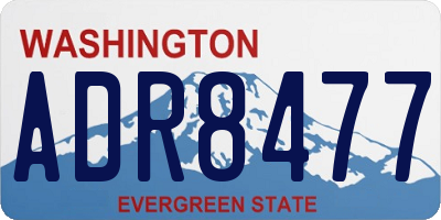 WA license plate ADR8477