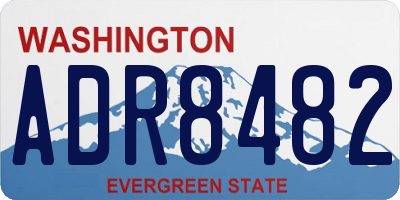 WA license plate ADR8482