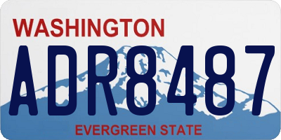 WA license plate ADR8487