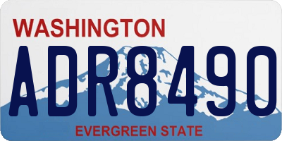WA license plate ADR8490