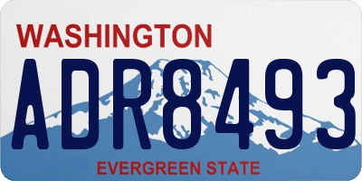 WA license plate ADR8493