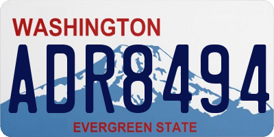 WA license plate ADR8494