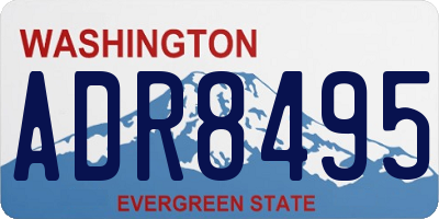 WA license plate ADR8495