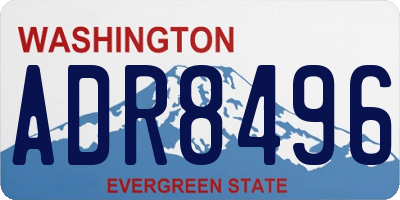 WA license plate ADR8496