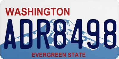WA license plate ADR8498
