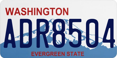 WA license plate ADR8504