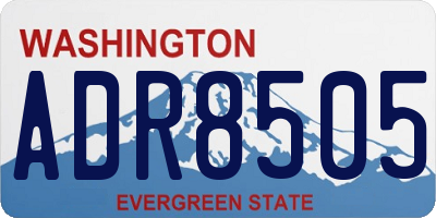 WA license plate ADR8505