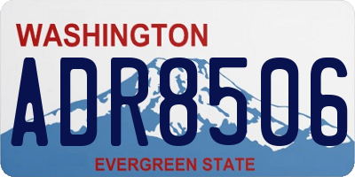 WA license plate ADR8506