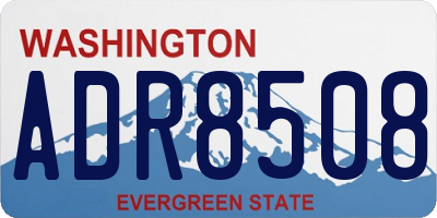 WA license plate ADR8508