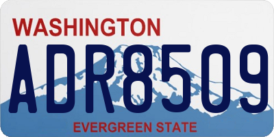 WA license plate ADR8509