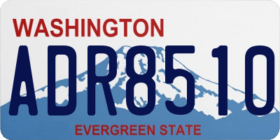 WA license plate ADR8510