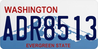WA license plate ADR8513