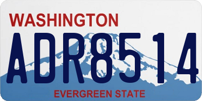 WA license plate ADR8514