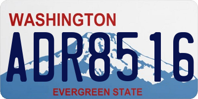 WA license plate ADR8516