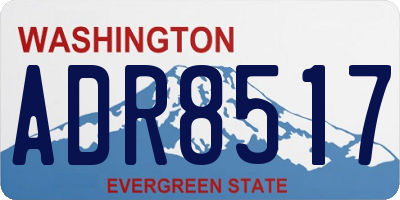 WA license plate ADR8517