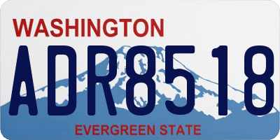 WA license plate ADR8518