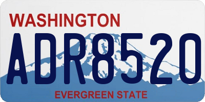 WA license plate ADR8520