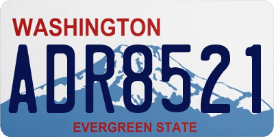 WA license plate ADR8521