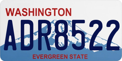 WA license plate ADR8522