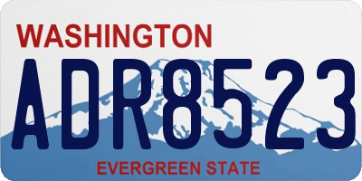WA license plate ADR8523