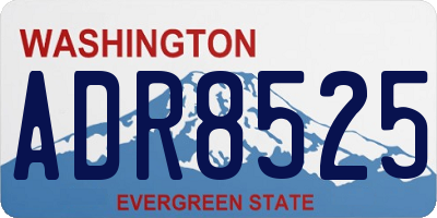 WA license plate ADR8525