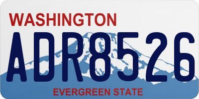 WA license plate ADR8526