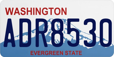 WA license plate ADR8530