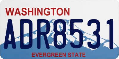 WA license plate ADR8531