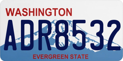 WA license plate ADR8532