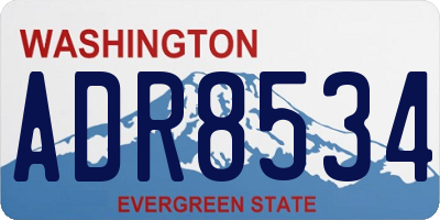 WA license plate ADR8534